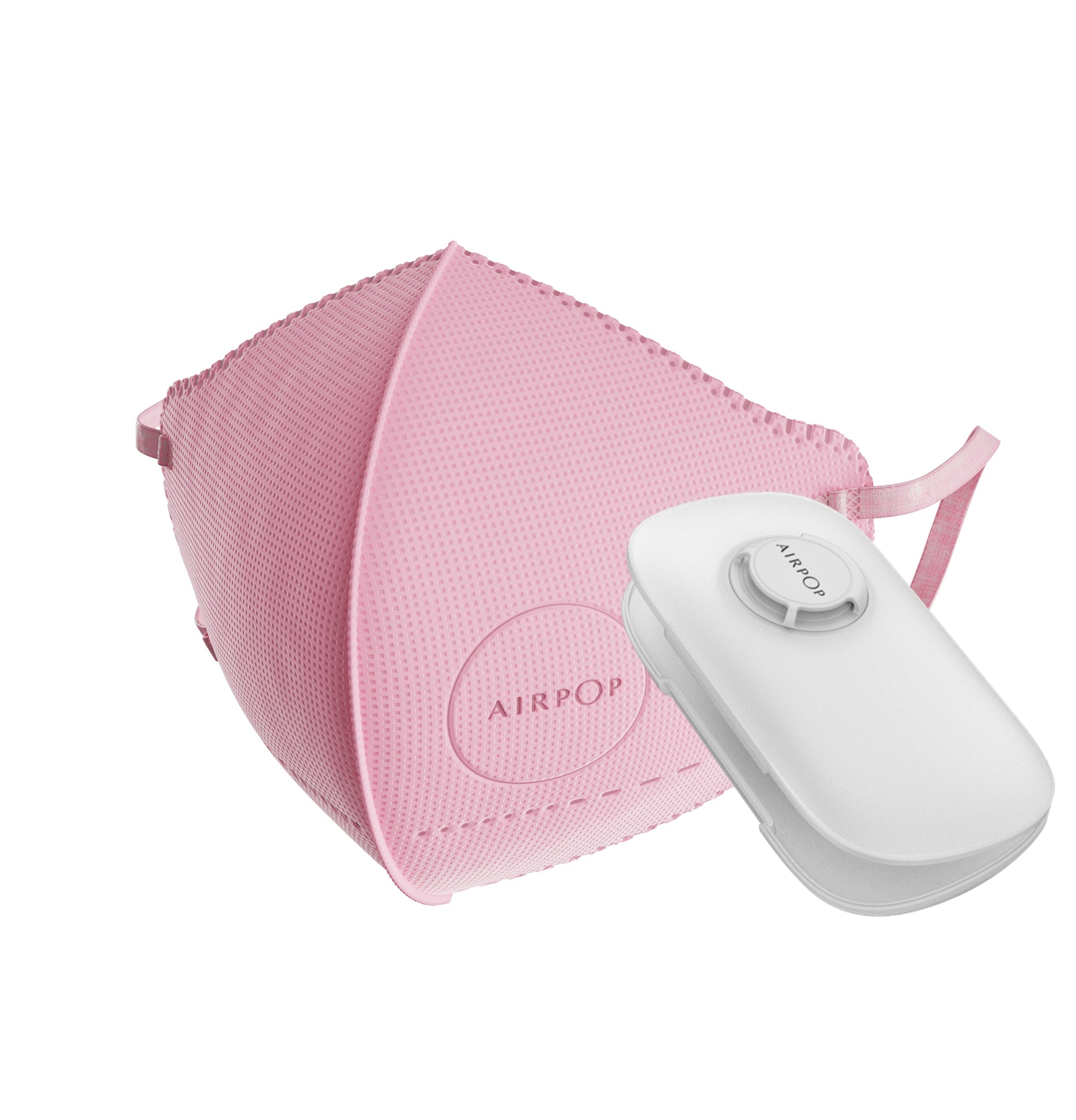 A breathable and comfortable AirPop Kids Mask with a remote control.