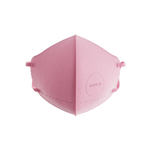 An AirPop Kids Mask, a breathable, pink face mask on a white background.