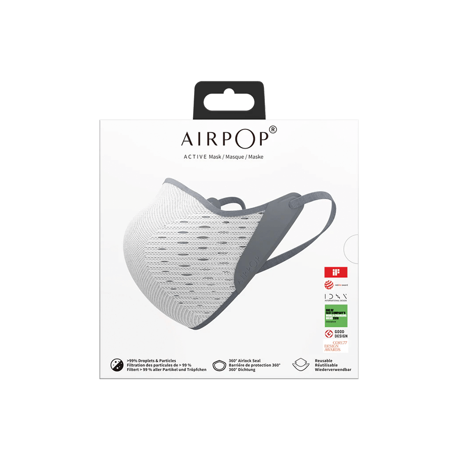 A box of AirPop Active Masks.